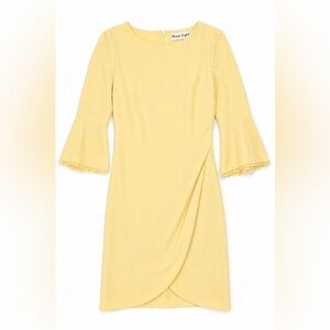 Phase Seven Pastel Yellow Bell Sleeve Dress